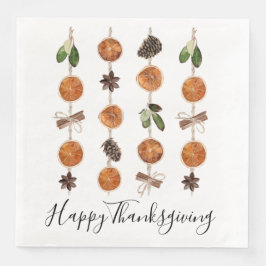 Rustieke Citrus Spice Thanksgiving Diner Party Servet