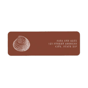 Rustieke Clam Shell Terracotta Bruiloft Etiket