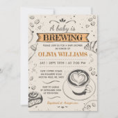 Rustieke coffeeshop Baby brouwt Baby shower Kaart (Voorkant)