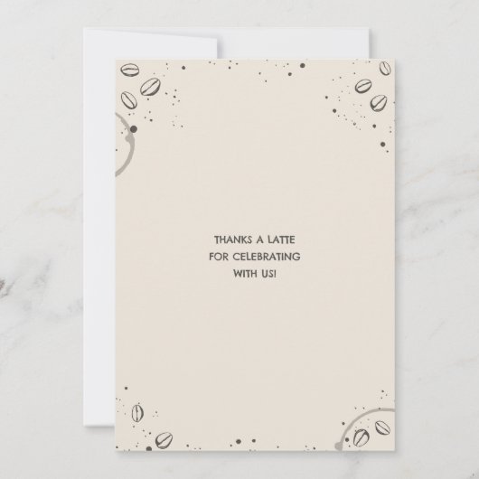 Rustieke coffeeshop Baby brouwt Baby shower Kaart (Achterkant)