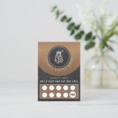 Rustieke coffeeshop logo krijtbord loyaliteit punc visitekaartje (Staand voorkant)