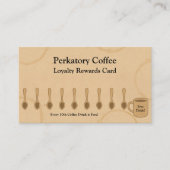 Rustieke coffeeshop Loyalty Kaart Lepels & Freebie (Voorkant)