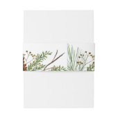 Rustieke Conifer Pine kegel bruiloft Uitnodigingen Wikkel (Achterkant Voorbeeld)