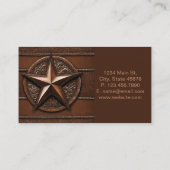 Rustieke constructie Handyman Texas Star Western Visitekaartje (Achterkant)
