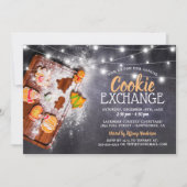 Rustieke Cookie Exchange Kerstfeest Kaart (Voorkant)