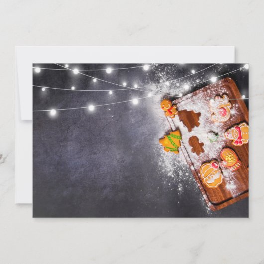 Rustieke Cookie Exchange Kerstfeest Kaart (Achterkant)