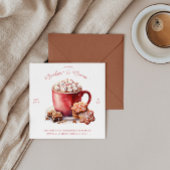 Rustieke Cookies en Cacao Vakantie Uitnodigen Kaart