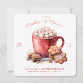 Rustieke Cookies en Cacao Vakantie Uitnodigen Kaart (Voorkant)