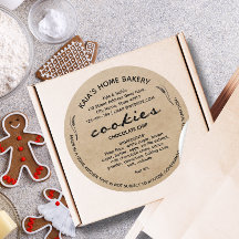 Rustieke Cookies Label Cottage Bakery Verpakking