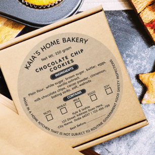 Rustieke Cookies Label Cottage Bakery Verpakking