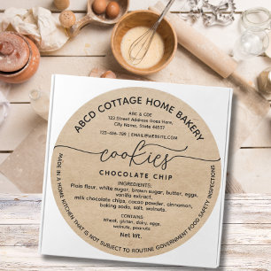 Rustieke Cookies Label Cottage Law Label