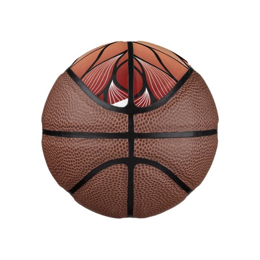 Rustieke Coppery Bronze Leave Pattern Basketbal (Rechts)