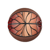 Rustieke Coppery Bronze Leave Pattern Basketbal (Voorkant)