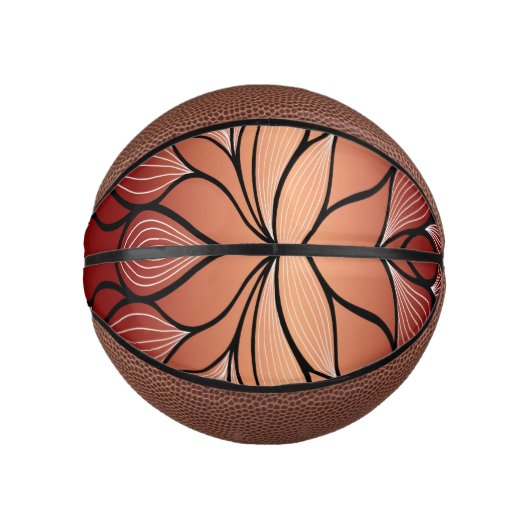Rustieke Coppery Bronze Leave Pattern Basketbal (Voorkant)