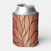 Rustieke Coppery Bronze Leave Pattern Blikjeskoeler (Blikje Voorkant)