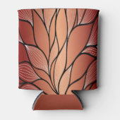 Rustieke Coppery Bronze Leave Pattern Blikjeskoeler (Voorkant)