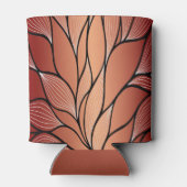 Rustieke Coppery Bronze Leave Pattern Blikjeskoeler (Achterkant)