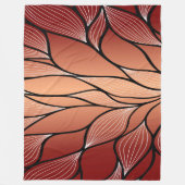 Rustieke Coppery Bronze Leave Pattern Fleece Deken (Voorkant)