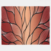 Rustieke Coppery Bronze Leave Pattern Fleece Deken (Voorkant (Horizontaal))