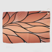 Rustieke Coppery Bronze Leave Pattern Golfhanddoek (Horizontaal)
