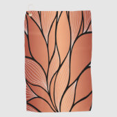 Rustieke Coppery Bronze Leave Pattern Golfhanddoek (Voorkant)