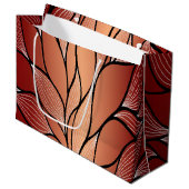 Rustieke Coppery Bronze Leave Pattern Groot Cadeauzakje (Voorkant Gekanteld)