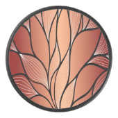 Rustieke Coppery Bronze Leave Pattern Hockey Puck (Voorkant)