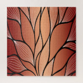Rustieke Coppery Bronze Leave Pattern Legpuzzel (Verticaal)