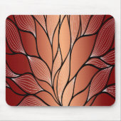 Rustieke Coppery Bronze Leave Pattern Muismat (Voorkant)