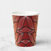 Rustieke Coppery Bronze Leave Pattern Papieren Bekers (Links)