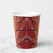 Rustieke Coppery Bronze Leave Pattern Papieren Bekers (Rechts)