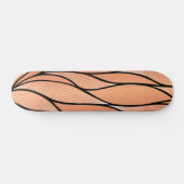 Rustieke Coppery Bronze Leave Pattern Persoonlijk Skateboard (Horizontaal)