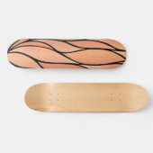 Rustieke Coppery Bronze Leave Pattern Persoonlijk Skateboard (Horizontaal)
