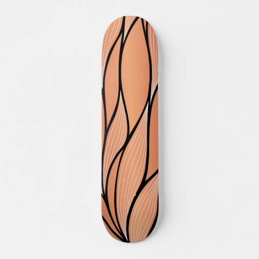 Rustieke Coppery Bronze Leave Pattern Persoonlijk Skateboard (Voorkant)
