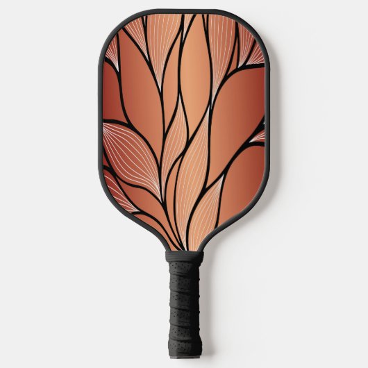 Rustieke Coppery Bronze Leave Pattern Pickleball Paddle (Voorkant)