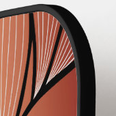 Rustieke Coppery Bronze Leave Pattern Pickleball Paddle (Links Detail)