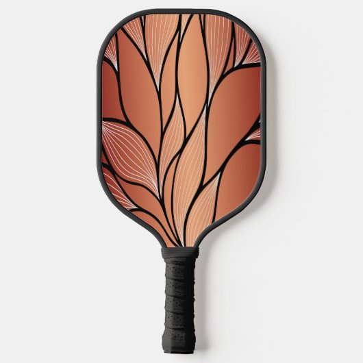 Rustieke Coppery Bronze Leave Pattern Pickleball Paddle (Achterkant)