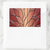 Rustieke Coppery Bronze Leave Pattern Rechthoekige Sticker (Tas)