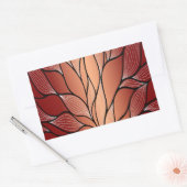 Rustieke Coppery Bronze Leave Pattern Rechthoekige Sticker (Envelop)