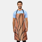 Rustieke Coppery Bronze Leave Pattern Schort (Gedragen)