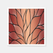 Rustieke Coppery Bronze Leave Pattern Servet (Voorkant)