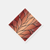 Rustieke Coppery Bronze Leave Pattern Servet (Hoek)