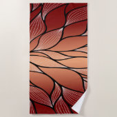 Rustieke Coppery Bronze Leave Pattern Strandlaken (Voorkant)