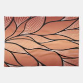 Rustieke Coppery Bronze Leave Pattern Theedoek (Horizontaal)