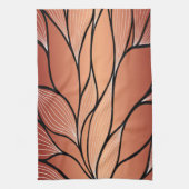 Rustieke Coppery Bronze Leave Pattern Theedoek (Verticaal)