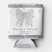 Rustieke Coquette Bow Winter Christmas Wedding Par Blikjeskoeler (Voorkant)