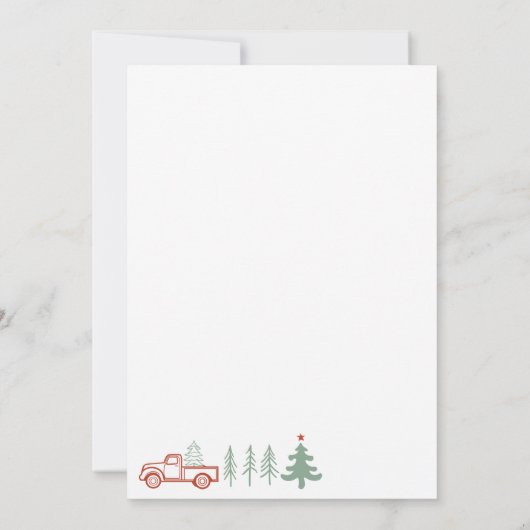 Rustieke Coquette Rood Groen Kerstfeest Kaart (Achterkant)