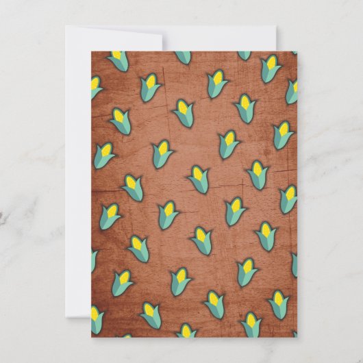 Rustieke Cornhole Bean Bag Toss Feest Uitnodiging (Achterkant)