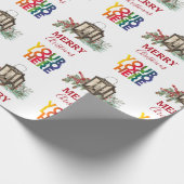Rustieke Corporate Business Logo Kerst Cadeaupapier (Hoek)
