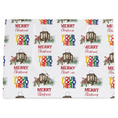 Rustieke Corporate Business Logo Kerst Groot Cadeauzakje (Voorkant)